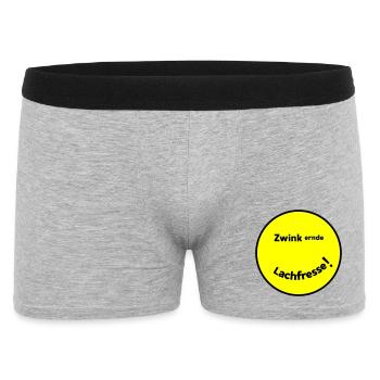 Clin d’œil rire bouche - Boxer Homme - gris chiné - Devant
