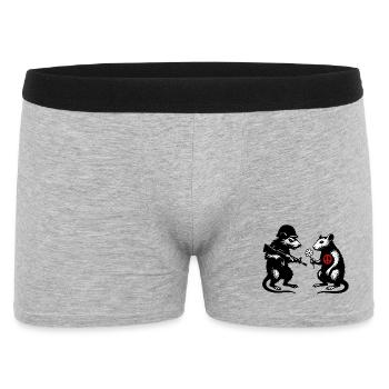 War and Peace | Rats Banksy Street Art Style - Men's Boxer Shorts - heather grey - Front