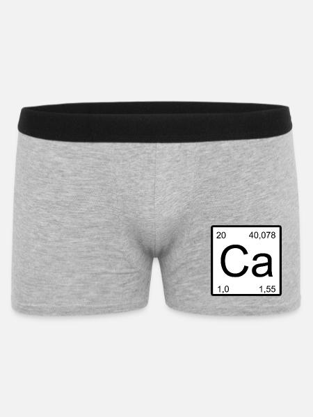 Calcium Symbol Graphic - Men's Boxer Shorts - heather grey