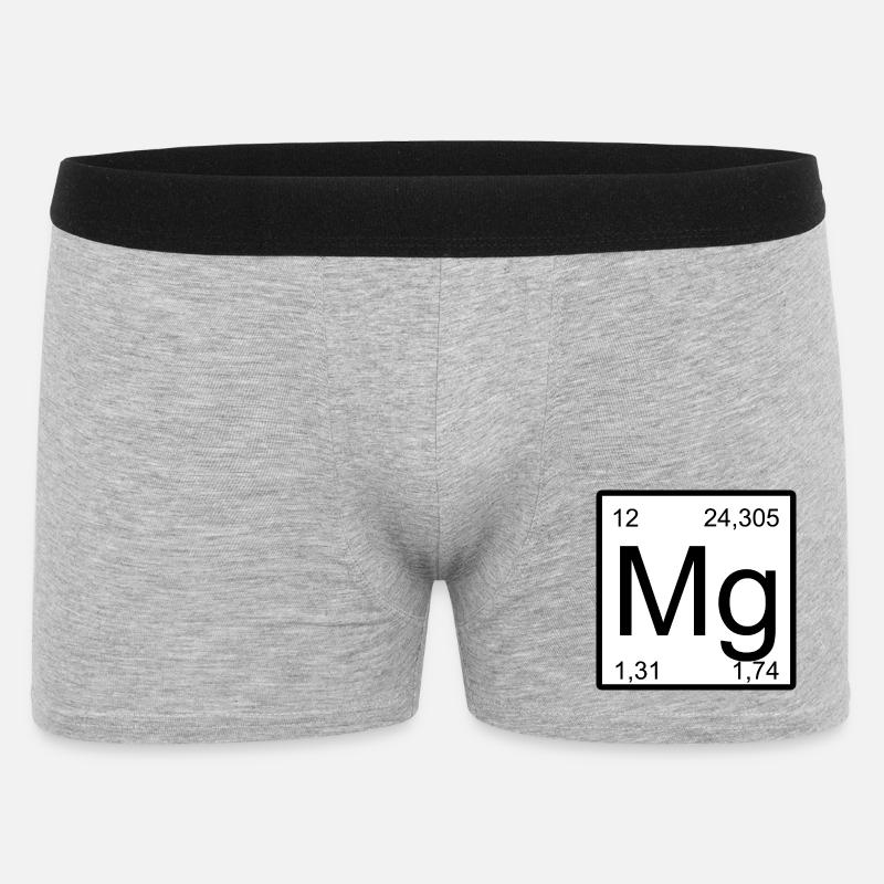 Magnesium Element Design Tee - Männer Boxer Shorts - Grau meliert