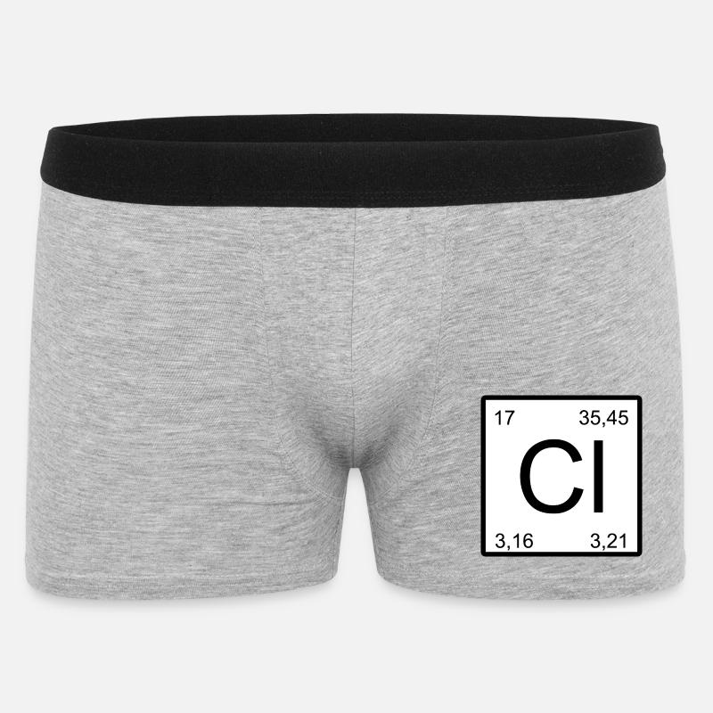 Conception d’élément carré de chlore - Boxer Homme - gris chiné