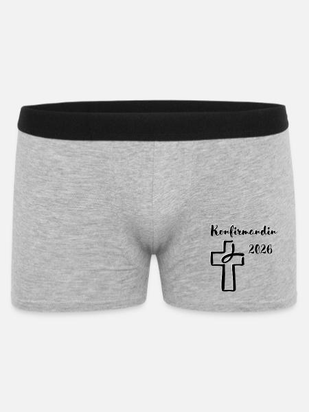 Confirmation 2026 Confirmation Cross and Fish - Men's Boxer Shorts - heather grey