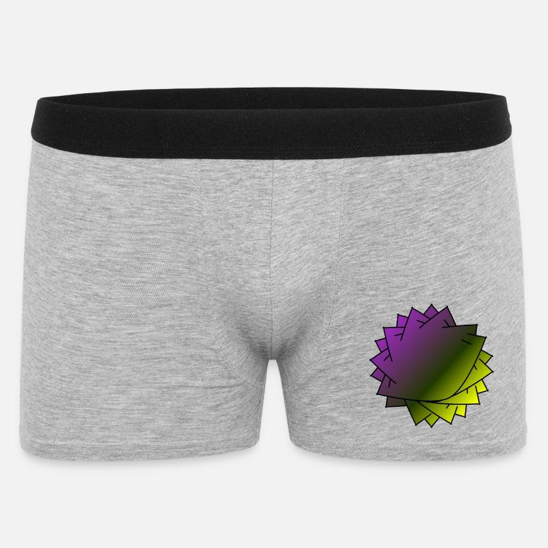 Gradient Leaf Spirale - Männer Boxer Shorts - Grau meliert