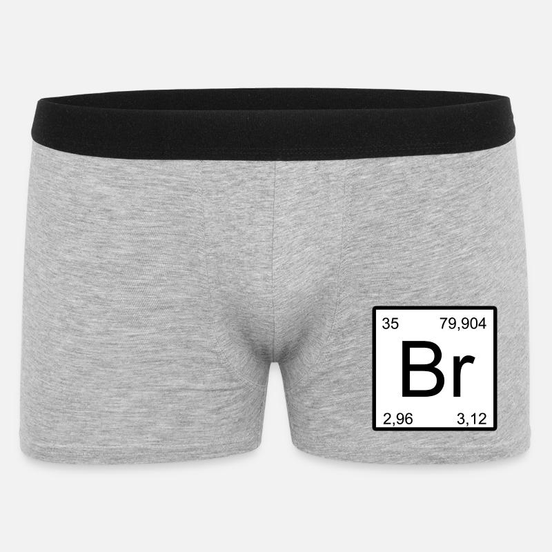 Brom Br Element Block Design - Männer Boxer Shorts - Grau meliert