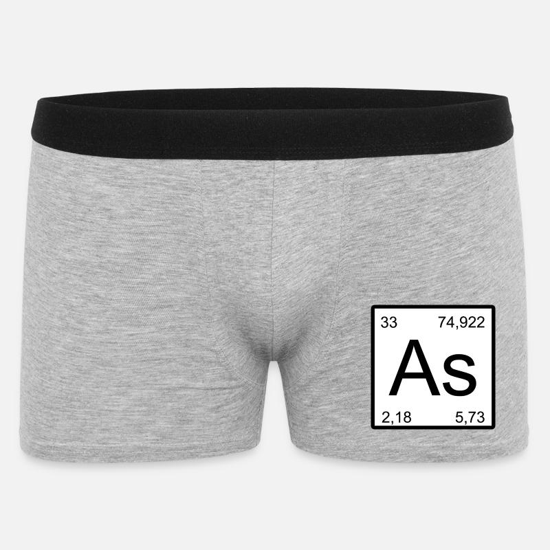 As Element Kunstdruck - Männer Boxer Shorts - Grau meliert