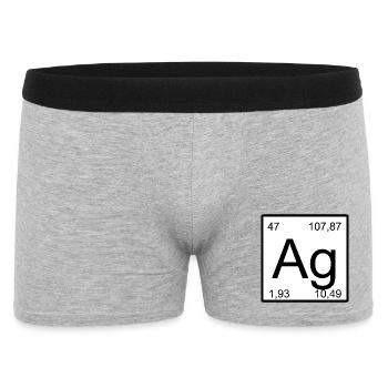 Symbole de période Ag Pression minimale - Boxer Homme - gris chiné - Devant