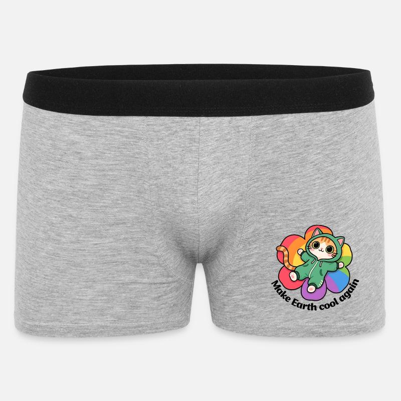 Die Erde wieder abkühlen lassen - Männer Boxer Shorts - Grau meliert