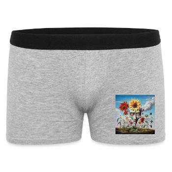 Surreal Sun Head Face - Men's Boxer Shorts - heather grey - Front