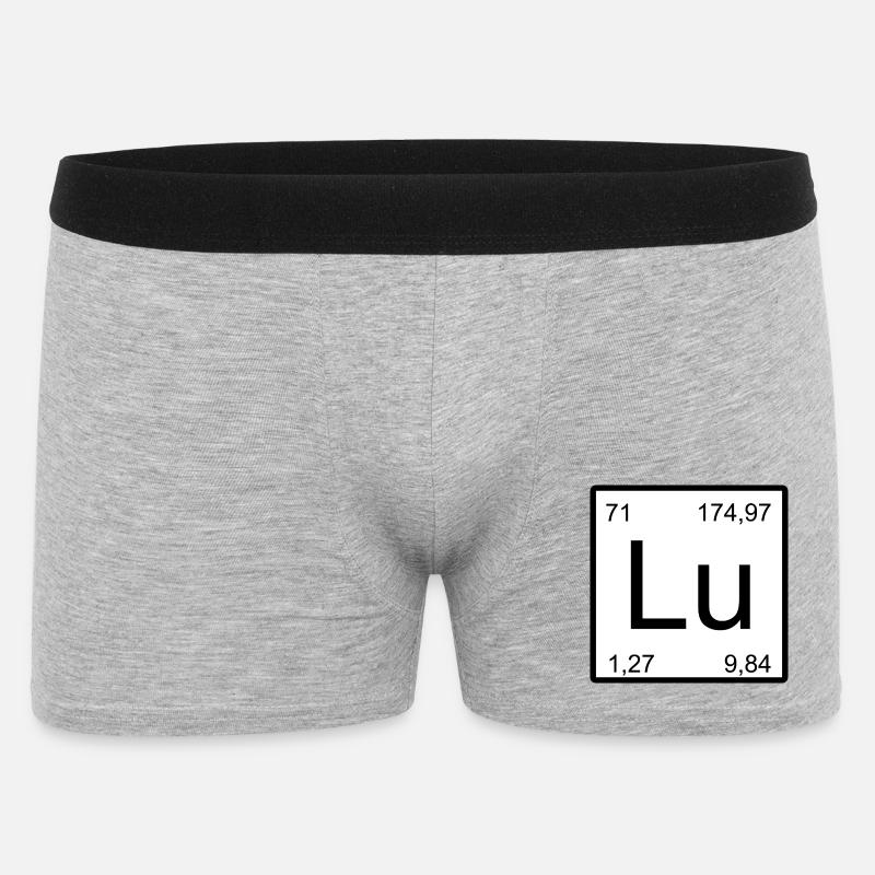 Lu Element Kunst Minimal Chemie - Männer Boxer Shorts - Grau meliert