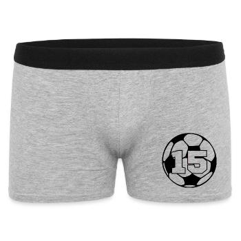 Number 15 football - 15th anniversary - Men's Boxer Shorts - heather grey - Front