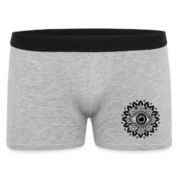 Mystical Eye in Mandala – Spiritual Symbol - Men's Boxer Shorts - heather grey - Front