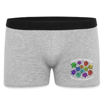Staubmonster-Invasion: Bunte Plüschmonster - Männer Boxer Shorts - Grau meliert - Vorne