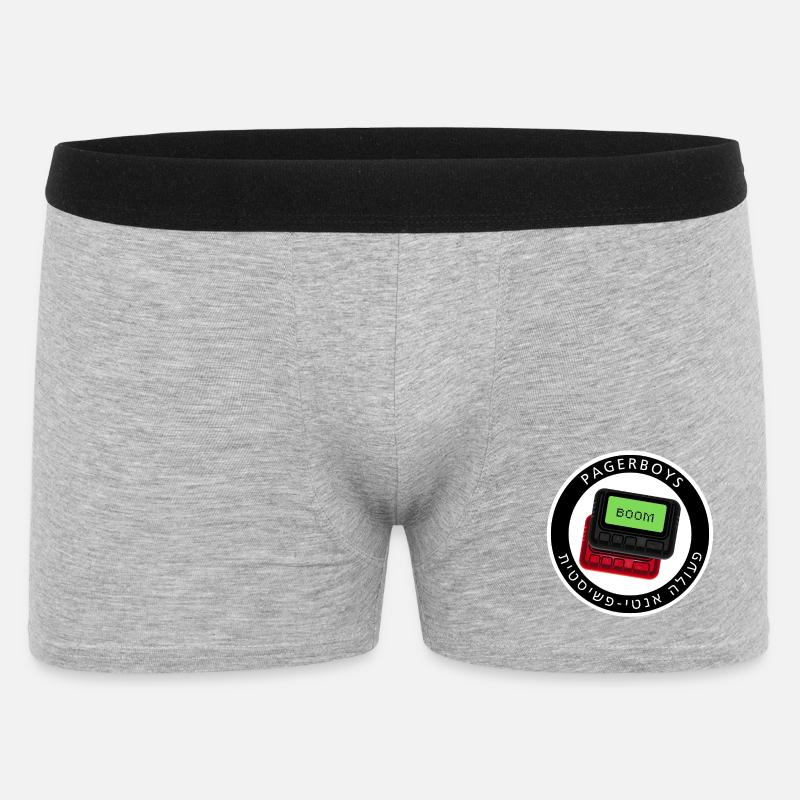Pagerboys_logo - Männer Boxer Shorts - Grau meliert