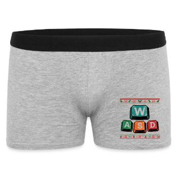 WASD Christmas Funny Gaming Gift Kids - Men's Boxer Shorts - heather grey - Front