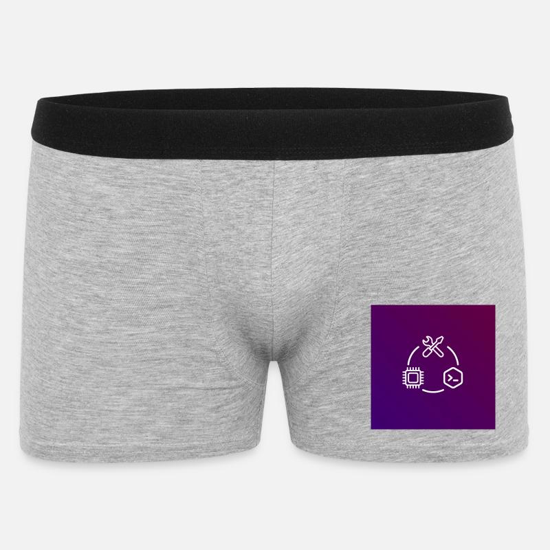 TechKreis Chip Code Werkzeug - Männer Boxer Shorts - Grau meliert