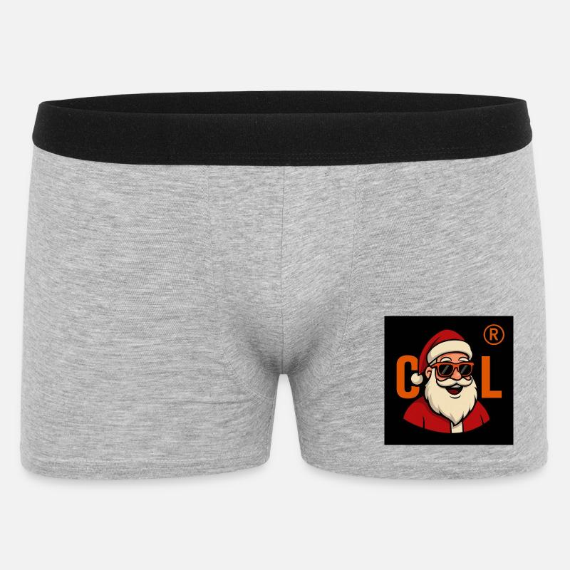 Sinterklaas mit Sonnenbrille - Männer Boxer Shorts - Grau meliert