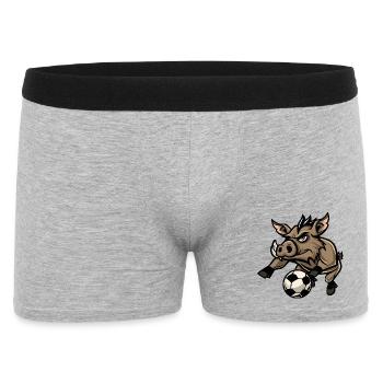 Dribbleur de football Wild Boar - Boxer Homme - gris chiné - Devant