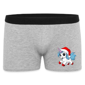 Unicorns Christmas - Men's Boxer Shorts - heather grey - Front