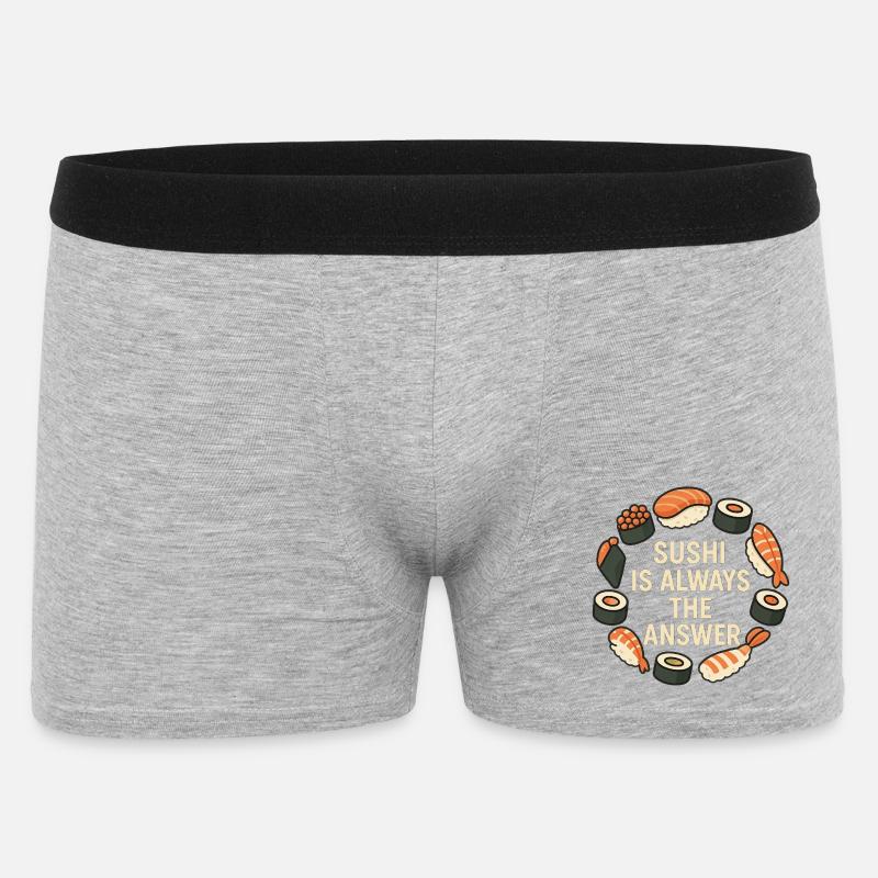 Le sushi est toujours la solution - Boxer Homme - gris chiné