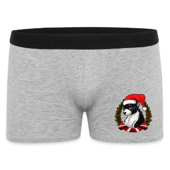 Skunk Santa Claus - Men's Boxer Shorts - heather grey - Front