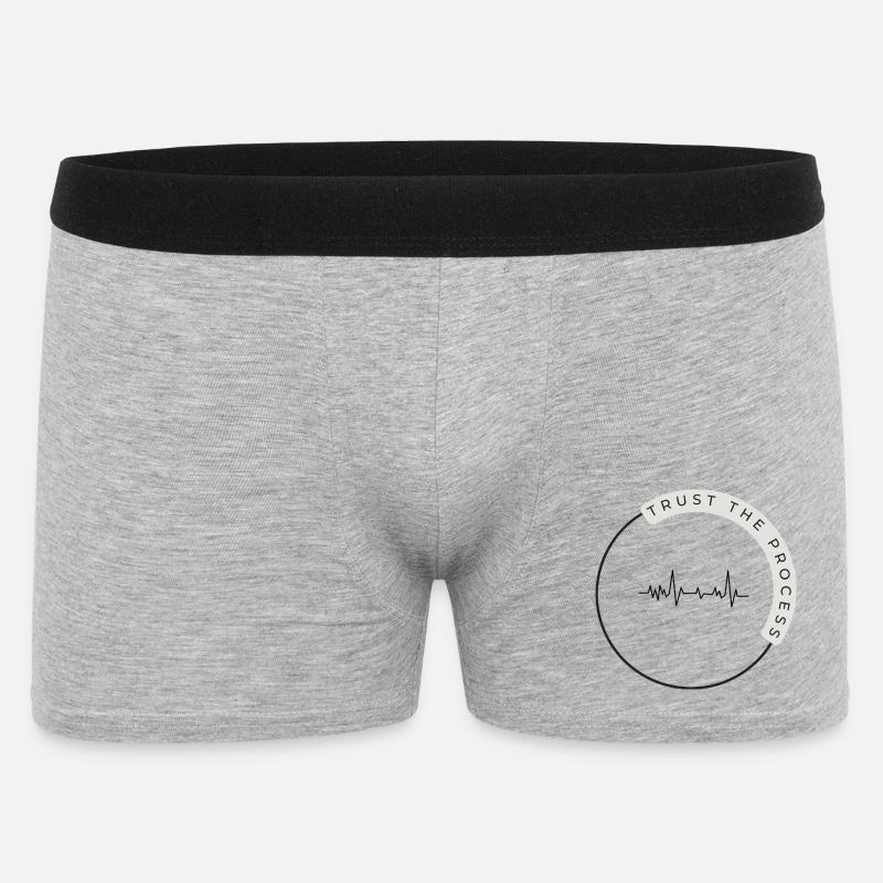 Trust The Process – Minimalistisches Mindset Shirt - Boxer Homme - gris chiné
