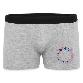 Couronne de cœur Couronne de cœur Bleu Rose - Boxer Homme - gris chiné - Devant
