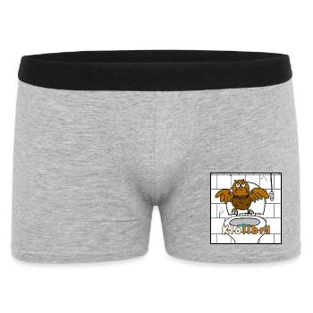 Klolibri – Lustiger Bad‑Vogel Cartoon (weiß) - Männer Boxer Shorts - Grau meliert - Vorne