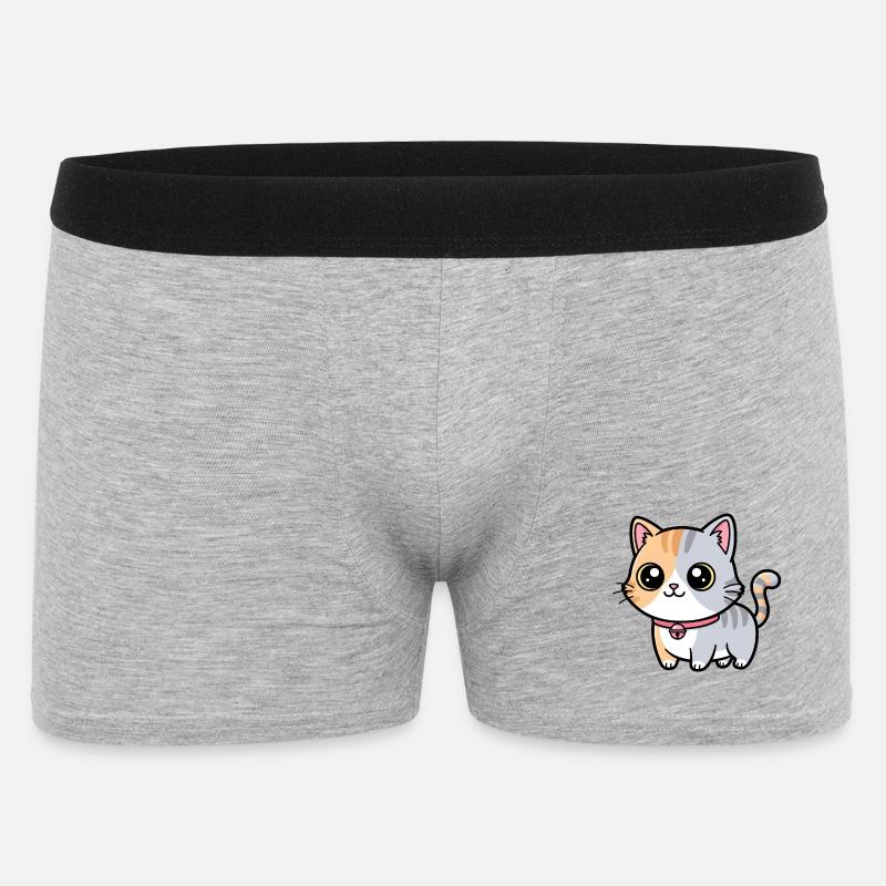 Charme de collier chaton calicot - Boxer Homme - gris chiné