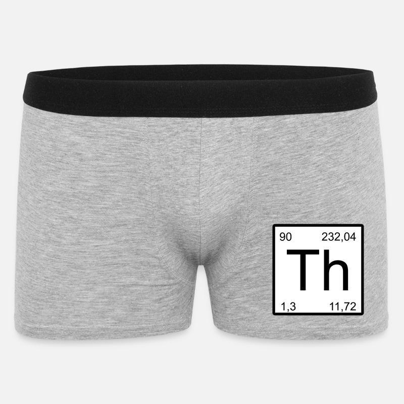 Th Thorium-Element Symbol Artwork - Männer Boxer Shorts - Grau meliert
