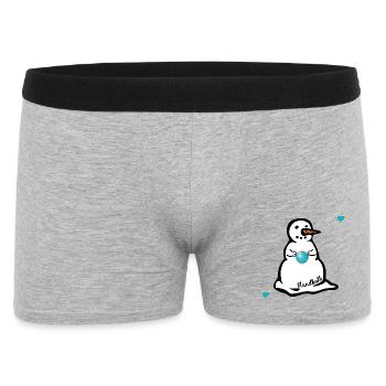 Winter Handball Kids Snowman - Men's Boxer Shorts - heather grey - Front