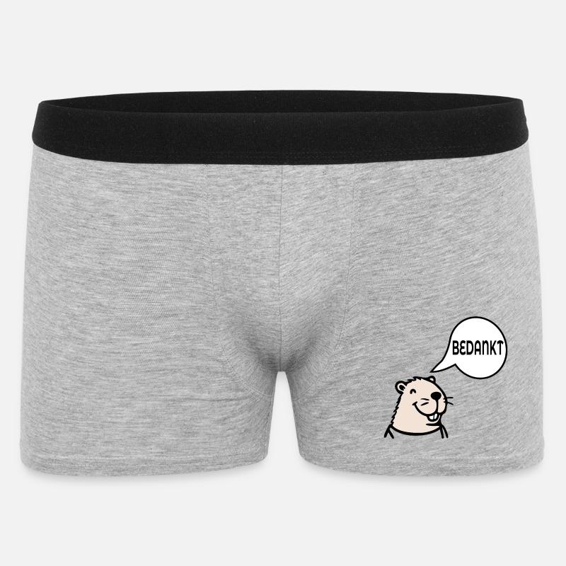 Capybara, danke - Männer Boxer Shorts - Grau meliert