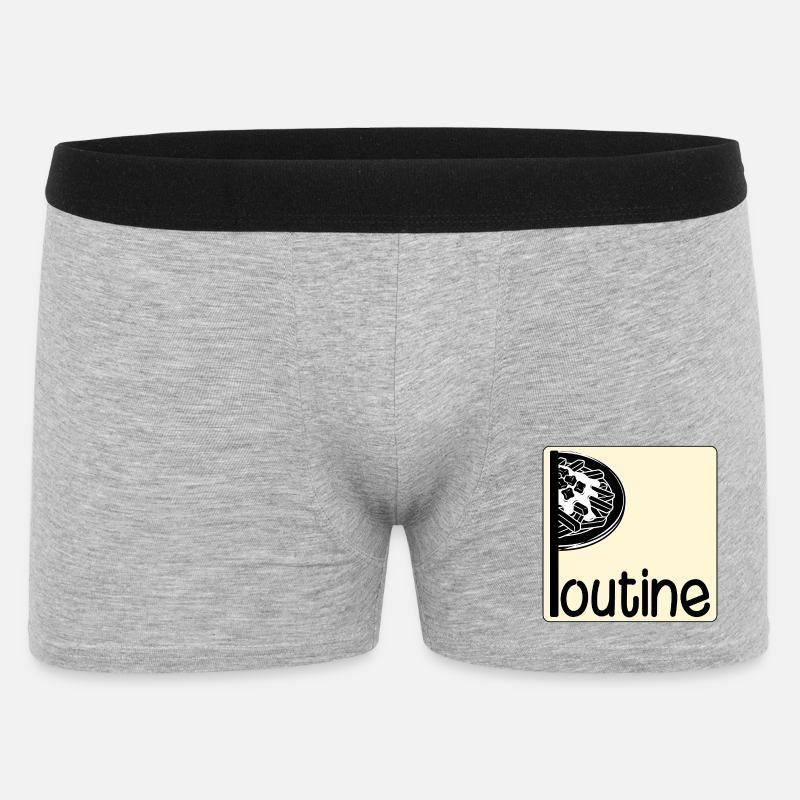 Kanada-kanadisches Gericht Poutine - Männer Boxer Shorts - Grau meliert