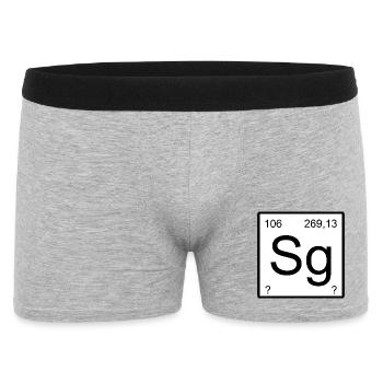 Seaborgium Chemistry Sg Symbol Style - Men's Boxer Shorts - heather grey - Front