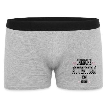 Cherche Attention en CDI - Boxer Homme - gris chiné - Devant
