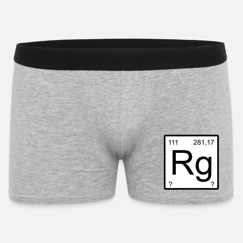 Roentgenium Minimal Design - Männer Boxer Shorts - Grau meliert