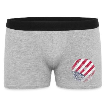 USA Flag Bowling Ball Patriotic American Sport - Men's Boxer Shorts - heather grey - Front