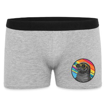 Colorful seal with sunglasses - Men's Boxer Shorts - heather grey - Front