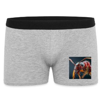 Ants Macro Portrait Realistic Wildlife - Men's Boxer Shorts - heather grey - Front