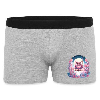 Nocturnal owl swing in the enchanted forest - Men's Boxer Shorts - heather grey - Front