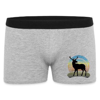Deer - Men's Boxer Shorts - heather grey - Front