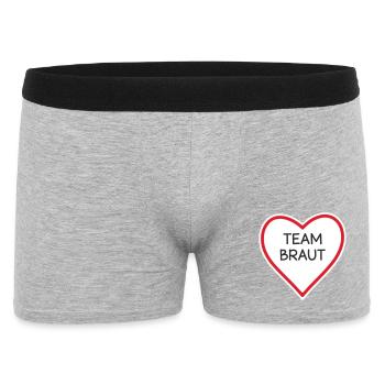 HerzTeam Brautdesign - Männer Boxer Shorts - Grau meliert - Vorne
