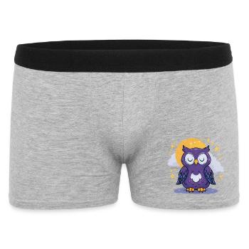 Moonlit Night Owl - Men's Boxer Shorts - heather grey - Front
