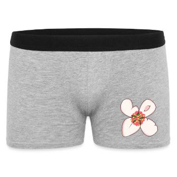 Liebe - Männer Boxer Shorts - Grau meliert - Vorne