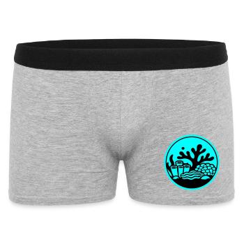 Symbole corallien Océan récif corallien - Boxer Homme - gris chiné - Devant