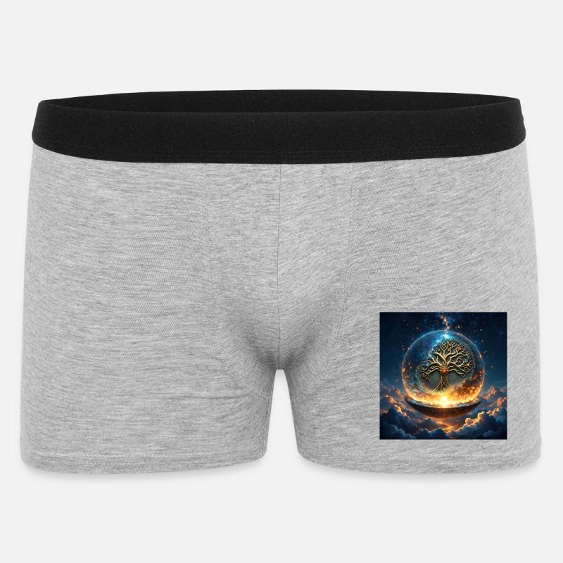 Celestial Orb Tree - Men's Boxer Shorts - heather grey