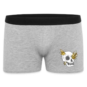 Crystal Skull - Human (by Leni Riosa) - Men's Boxer Shorts - heather grey - Front
