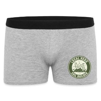Regenwurm Bodenverbesserer Kompostierer Garten - Männer Boxer Shorts - Grau meliert - Vorne