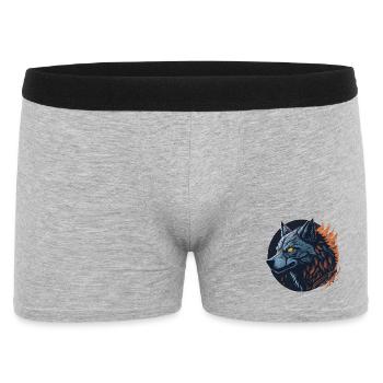 Loup nocturne  - Boxer Homme - gris chiné - Devant