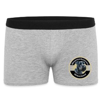 Riesenschnauzer Schutzhund IGP Motiv Gold - Männer Boxer Shorts - Grau meliert - Vorne