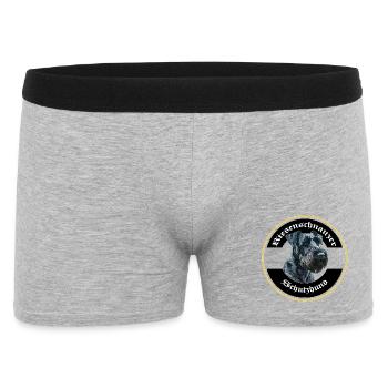 Riesenschnauzer Schutzhund Emblem - Männer Boxer Shorts - Grau meliert - Vorne